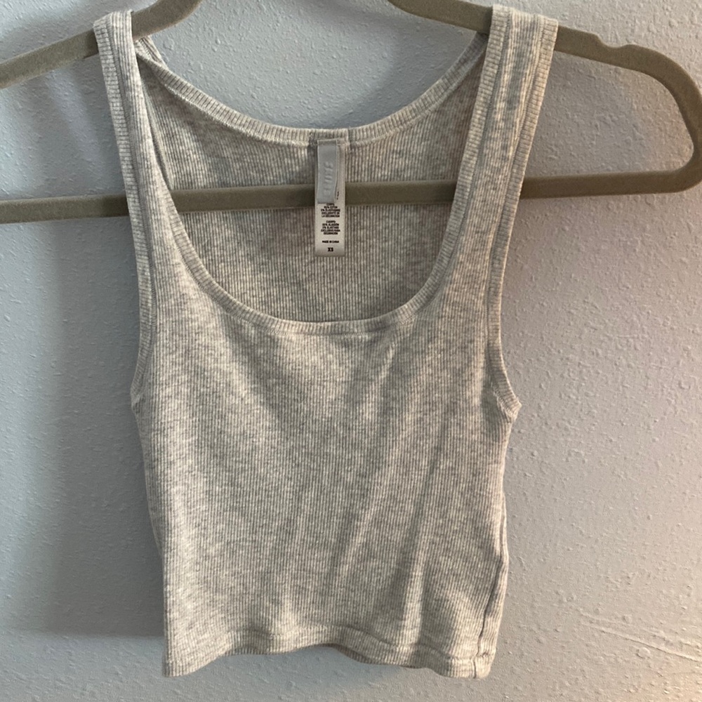 Skims ribbed cropped tank